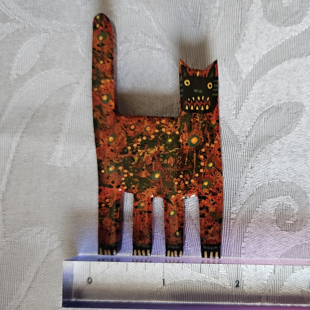 Vintage Mark Soppeland 1996 Scary Cat Artisan Brooch - Picture 13 of 13
